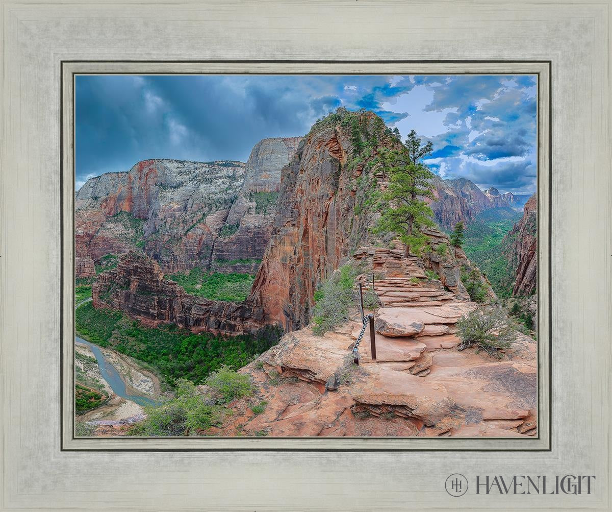 Zion National Park Utah. Angels Landing Panorama Open Edition Print / 14 X 11 Silver 18 1/4 15 Art