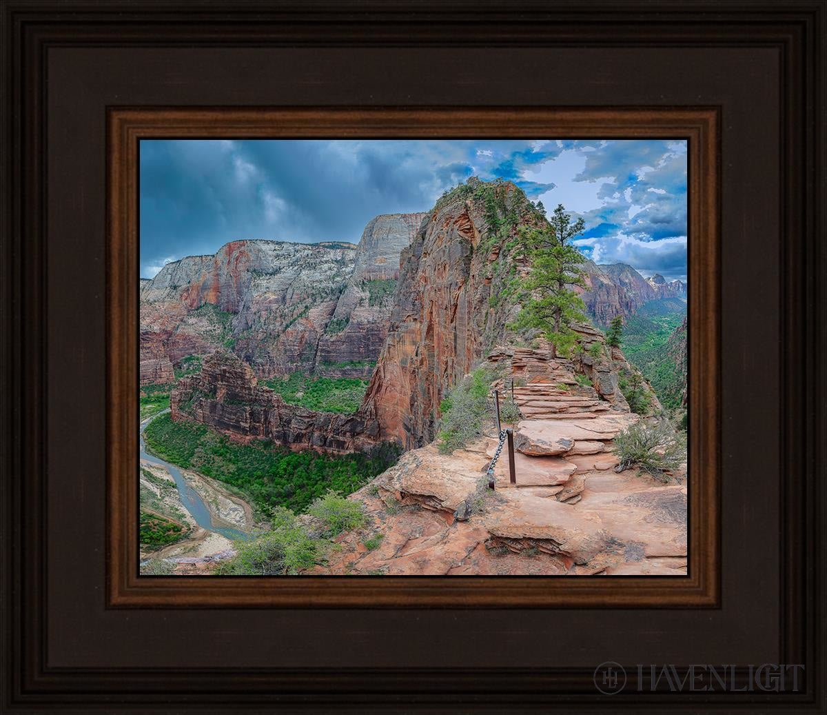 Zion National Park Utah. Angels Landing Panorama Open Edition Print / 8 X 10 Brown 14 3/4 12 Art