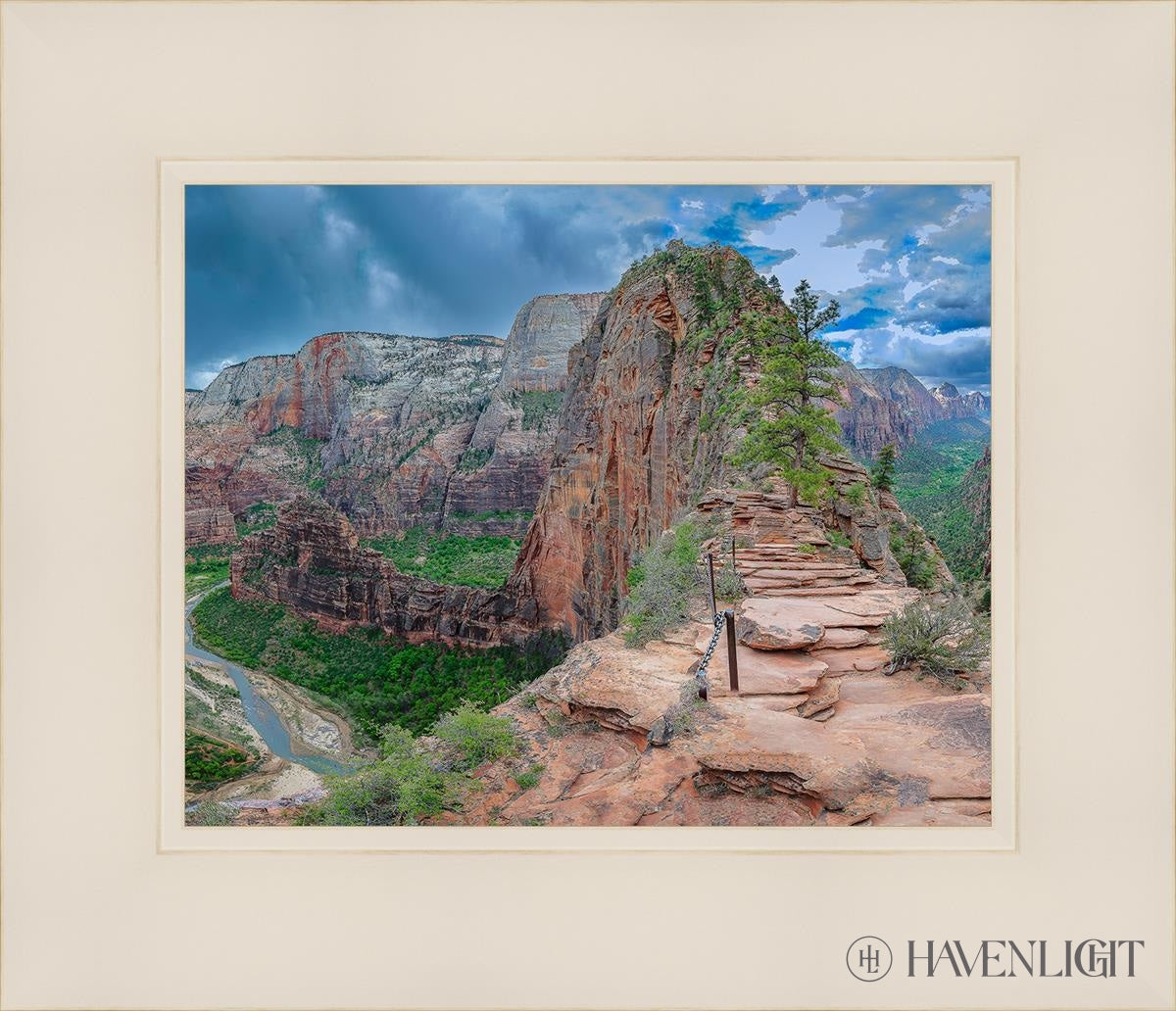 Zion National Park Utah. Angels Landing Panorama Open Edition Print / 8 X 10 White 14 1/4 12 Art