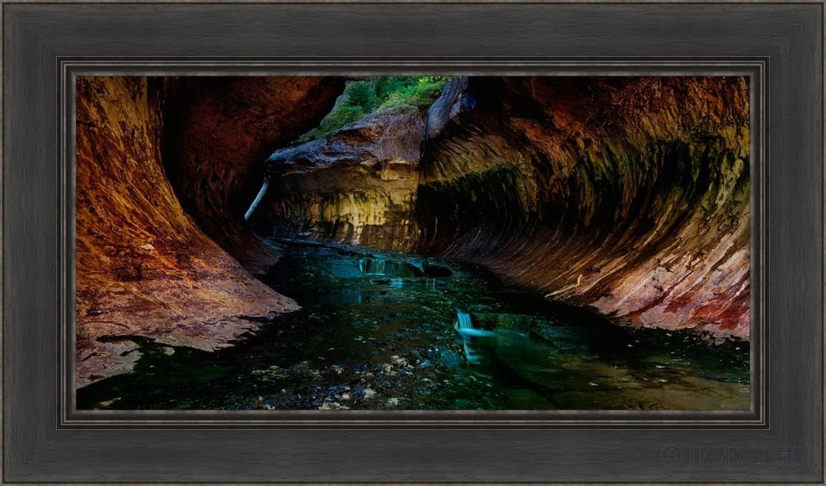 Zions Abyss Open Edition Canvas / 30 X 15 Black 36 1/2 21 Art