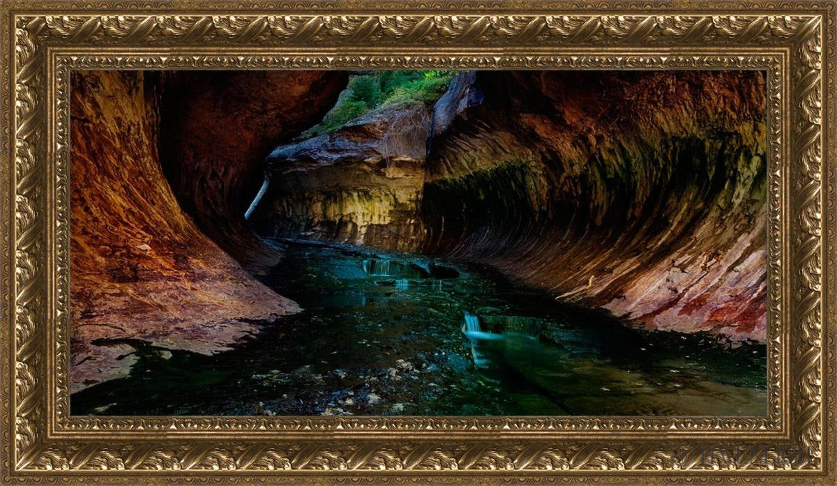 Zions Abyss Open Edition Canvas / 30 X 15 Gold 35 3/4 20 Art