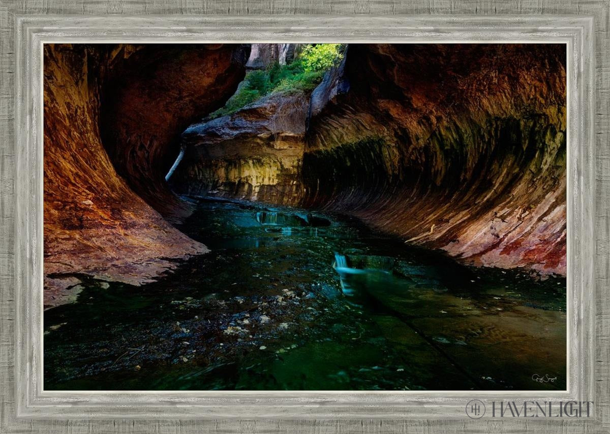 Zions Abyss Open Edition Canvas / 30 X 20 Silver 34 3/4 24 Art