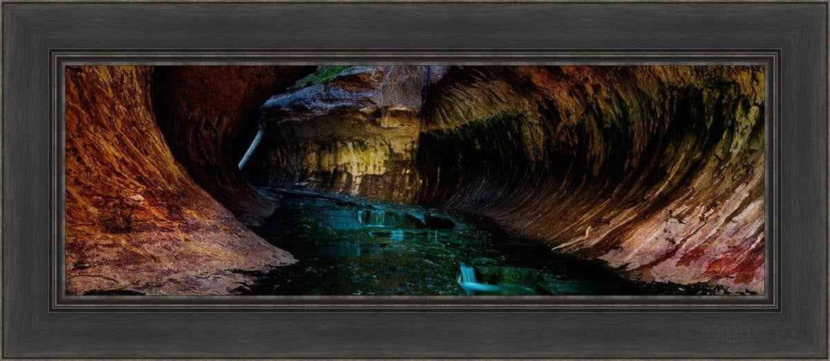 Zions Abyss Open Edition Canvas / 36 X 12 Black 42 1/2 18 Art