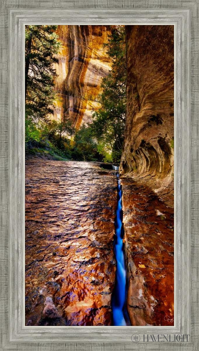 Zions Fissure Open Edition Canvas / 15 X 30 Silver 19 3/4 34 Art